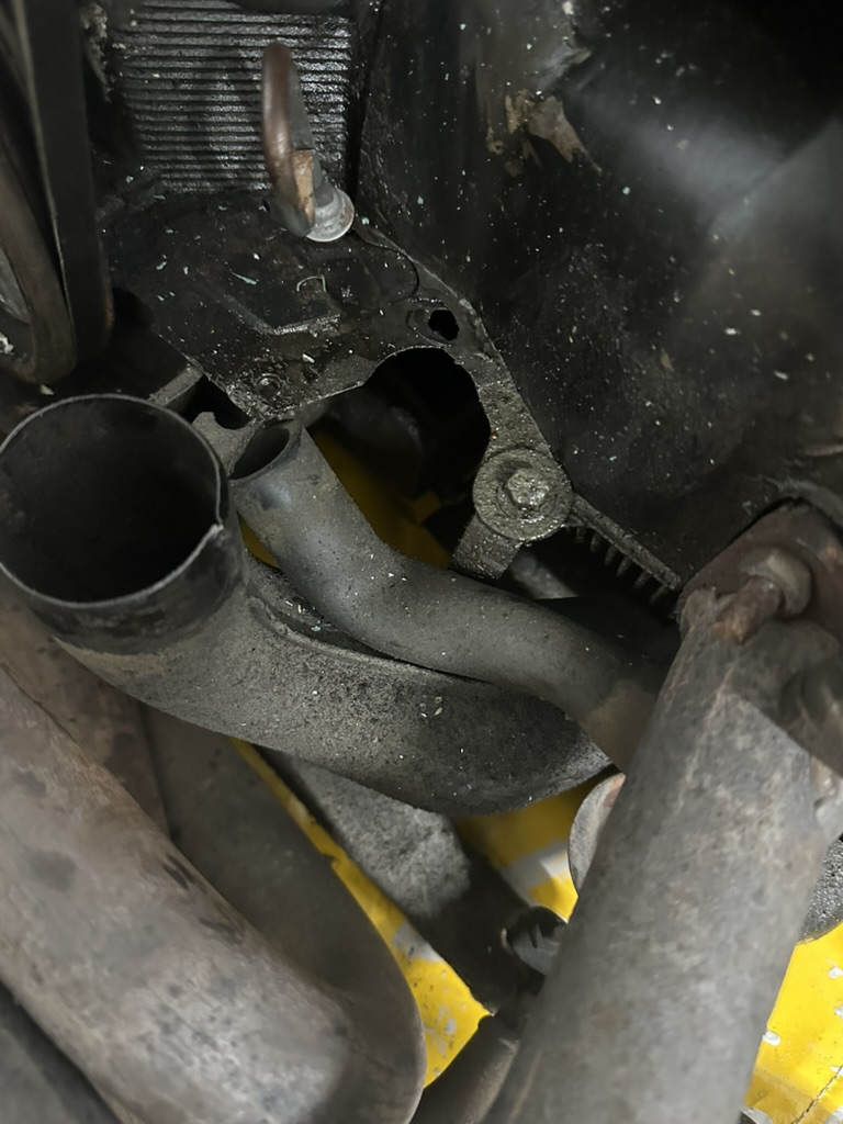 Oil leak from burst oil cooler seal on VW engine