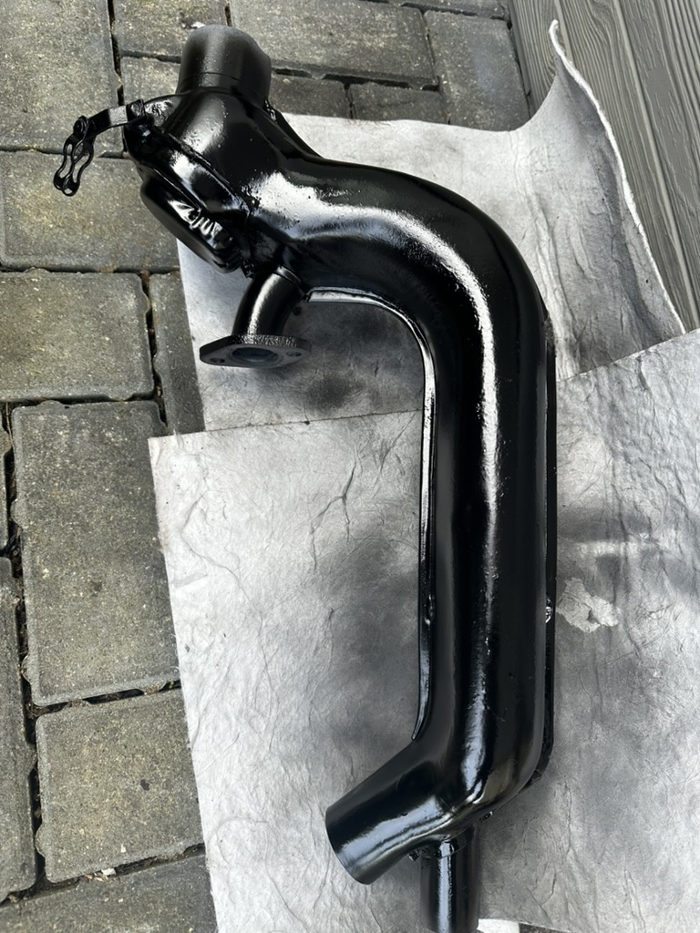 Spraying heat exchangers with high temp paint