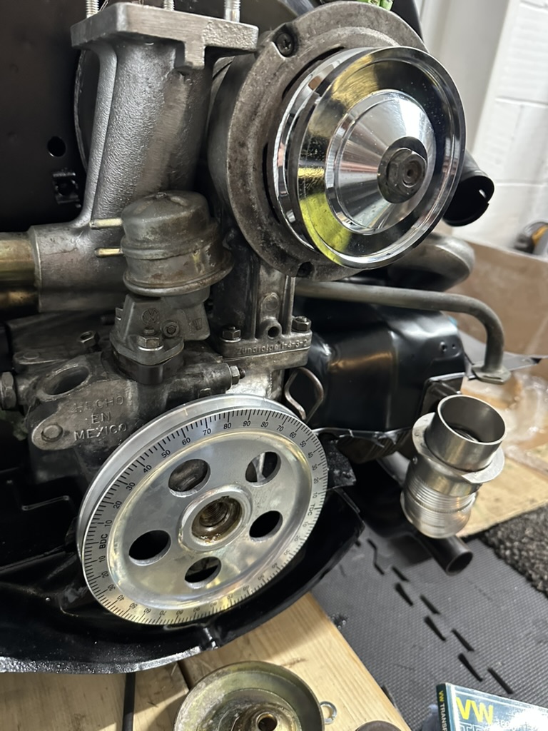 Original alternator and new aluminium pulley fitted