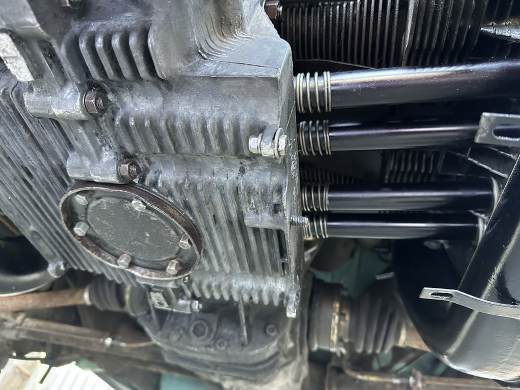 New push rod tubes fitted - oil free VW engine