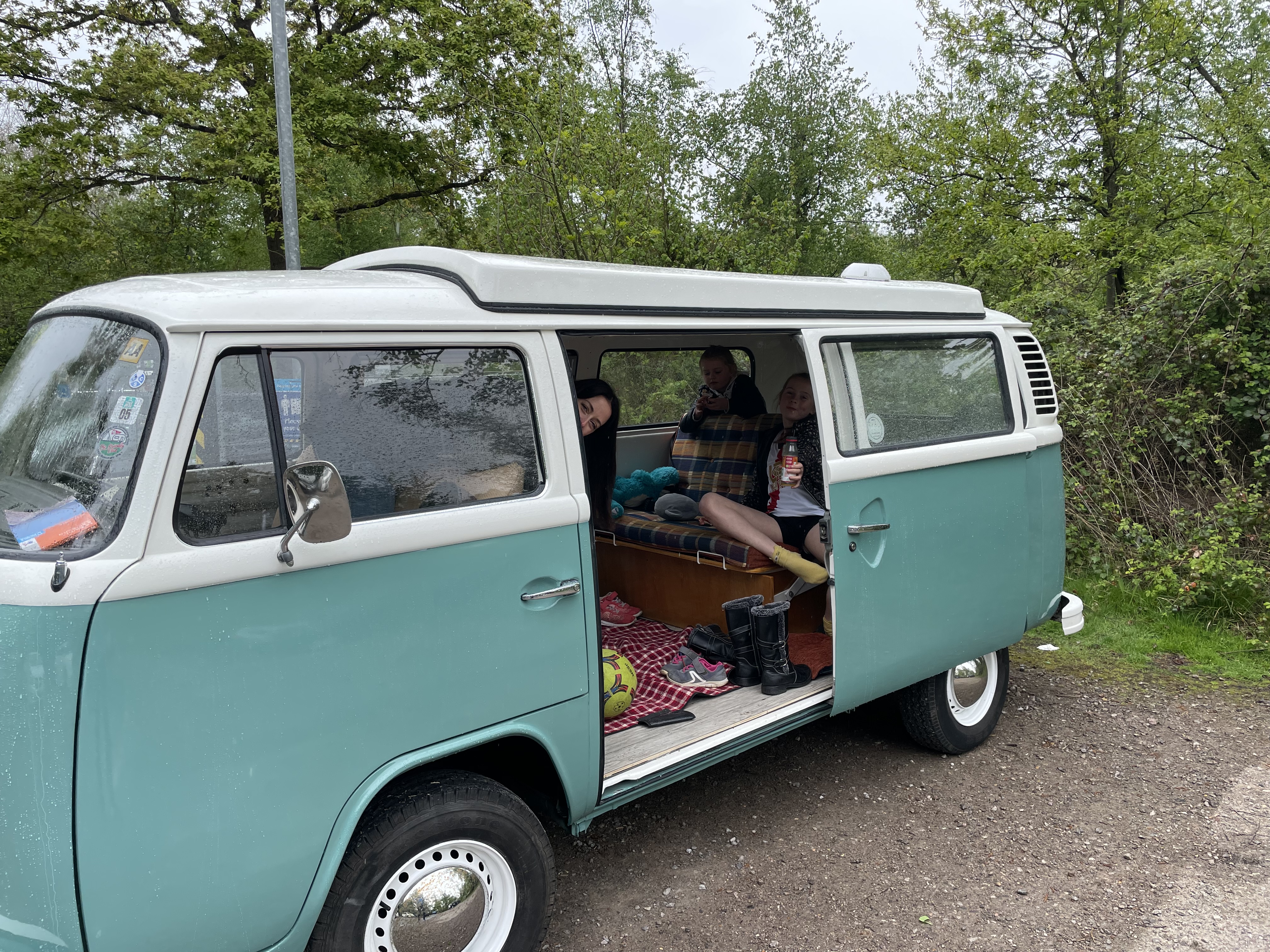 Family camping trip in Jenny the VW T2