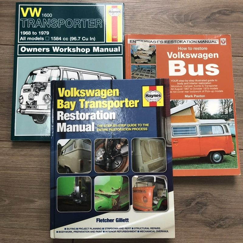 VW Bay Window workshop manuals including Haynes and How to Restore Volkswagen Bus