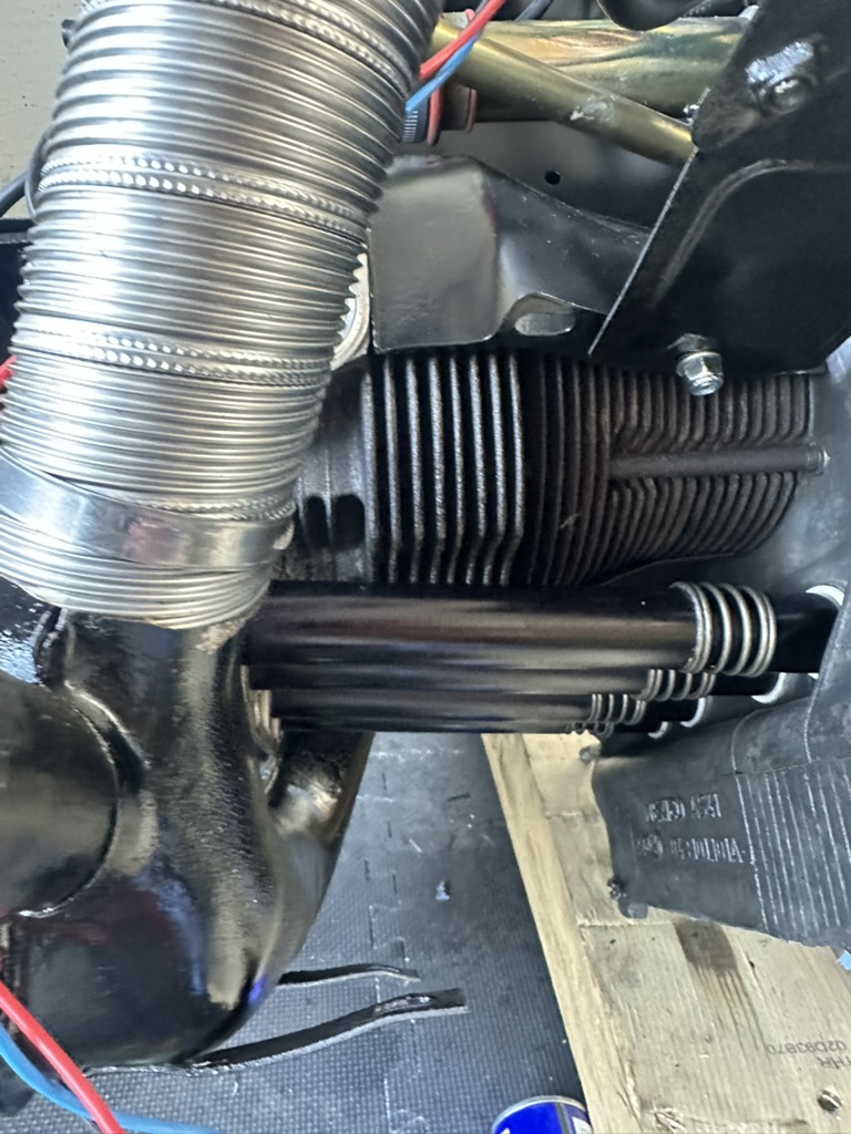 Another view of the new push rod tubes looking completely oil free