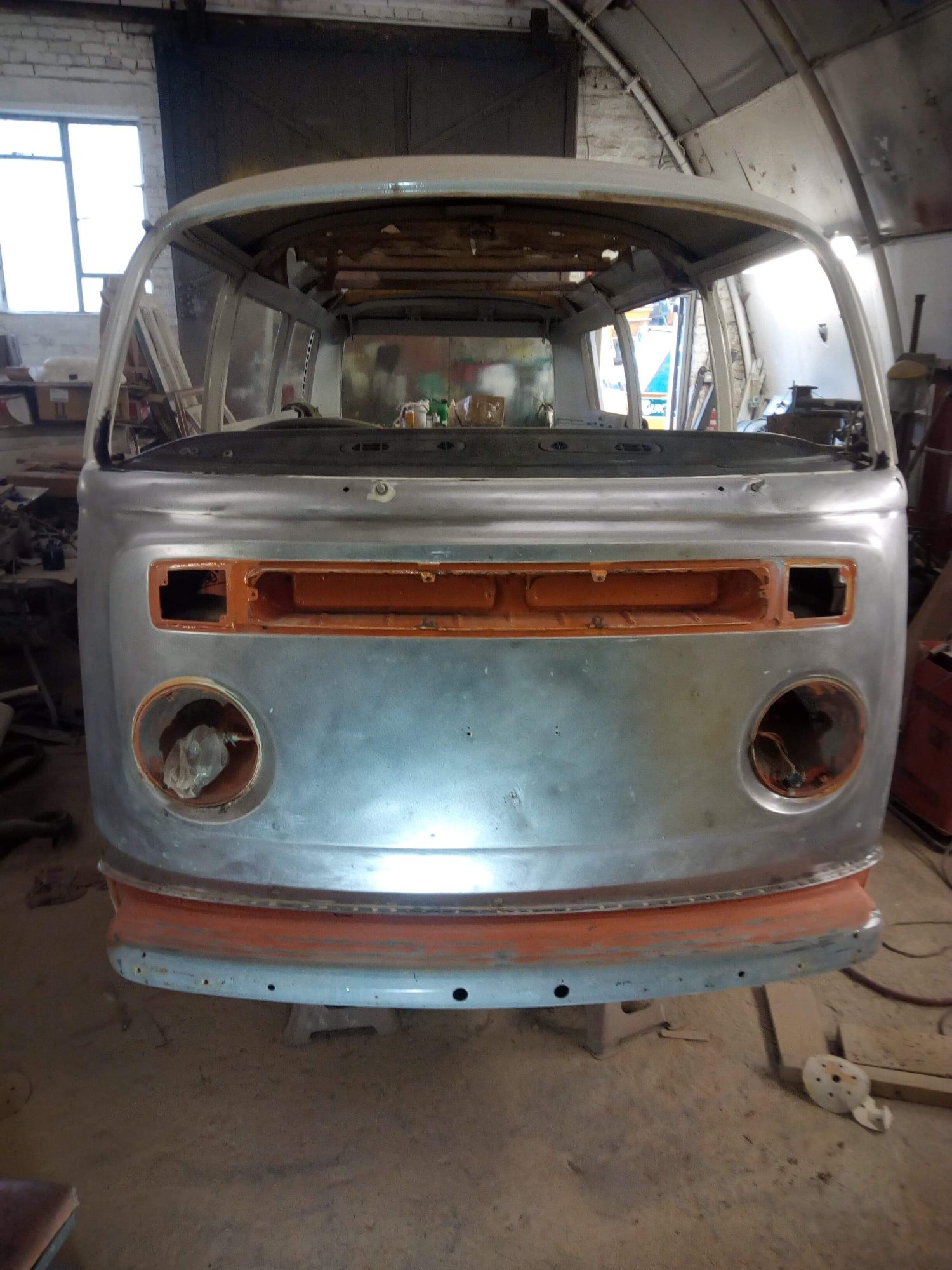 Jenny's front end stripped to bare metal
