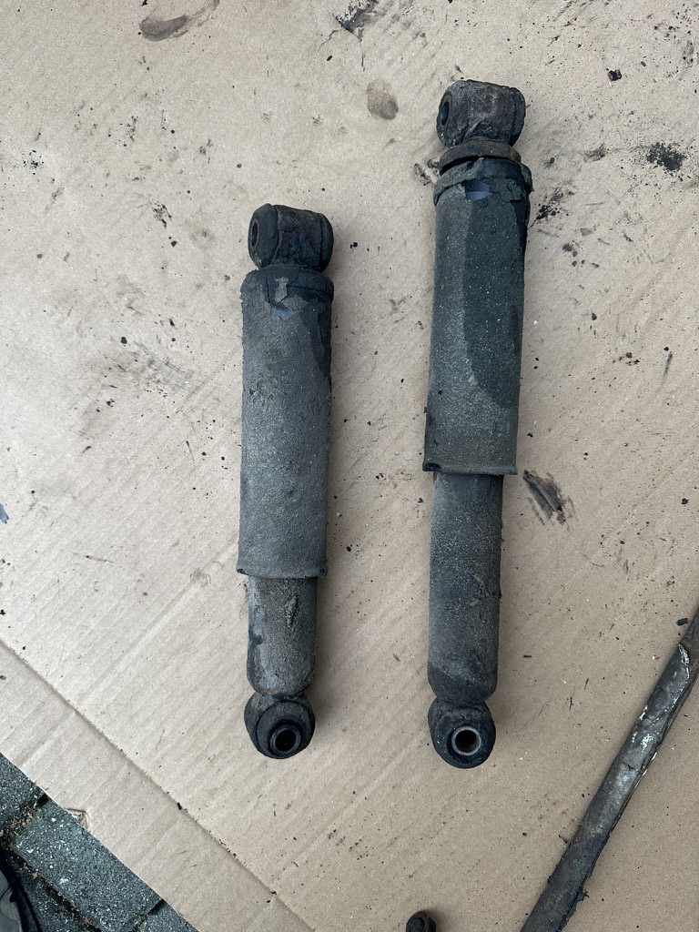 Very old very useless shock absorbers removed from VW