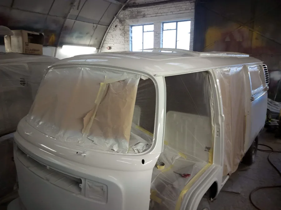 Turquoise respray transformation at Sunflower Campers